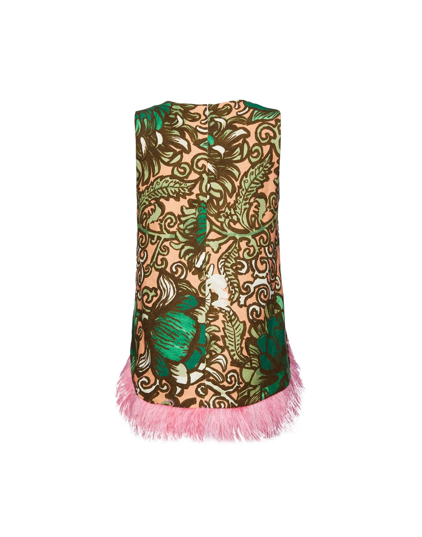 La Scala Top (With Feathers)Anemone Pink in Shot Cotton