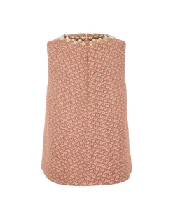 La Scala TopTulip Pale Pink in Jacquard Embroidered