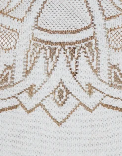 Lacey House T-ShirtSolid White Smoke in Embroidered Cotton