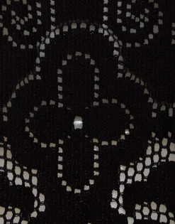 Lacey Make An Exit TopSolid Black in Embroidered Cotton