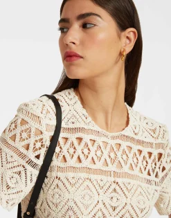 Lacey Mini Swing DressPlaza Cream in Macramé