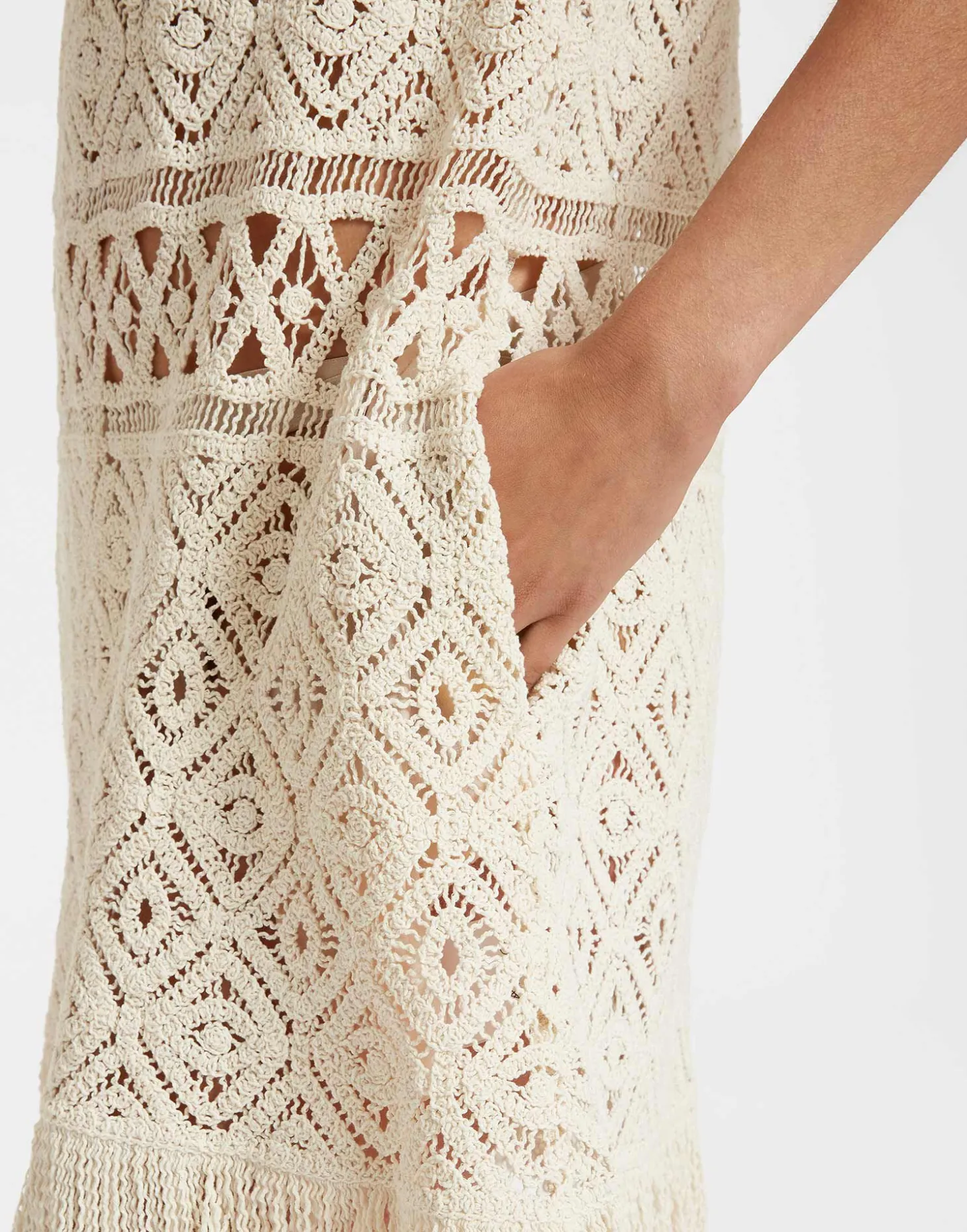 Lacey Mini Swing DressPlaza Cream in Macramé