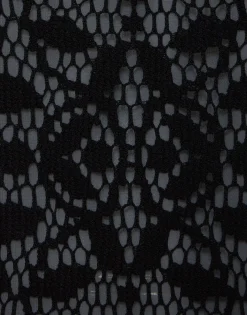 Lacey Racer DressSolid Black in Embroidered Cotton