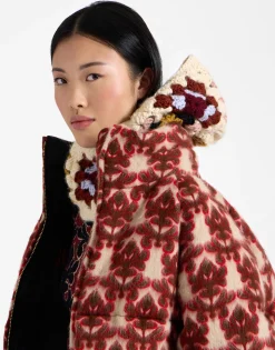 Lacey SnoodFlower Tile Ivory in Wool Crochet