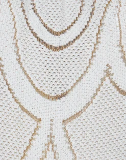 Lacey Visconti DressSolid White Smoke in Embroidered Cotton