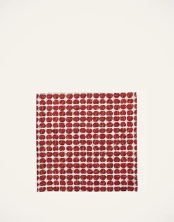 Large Napkins Set Of 2Cherries Avorio in Linen