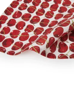Large Napkins Set Of 2Cherries Avorio in Linen