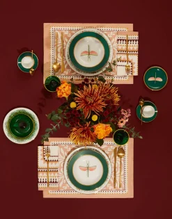 Large Napkins Set Of 2Doric Plac&eacute;e Pink in Linen