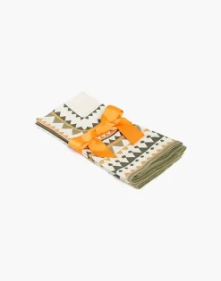 Large Napkins Set Of 2Doric Plac&eacute;e Light Green in Linen