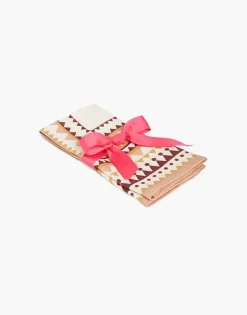 Large Napkins Set Of 2Doric Plac&eacute;e Pink in Linen