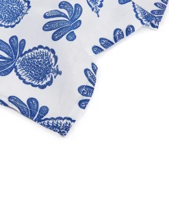 Large Napkins Set Of 2Pineapple Blu in Linen