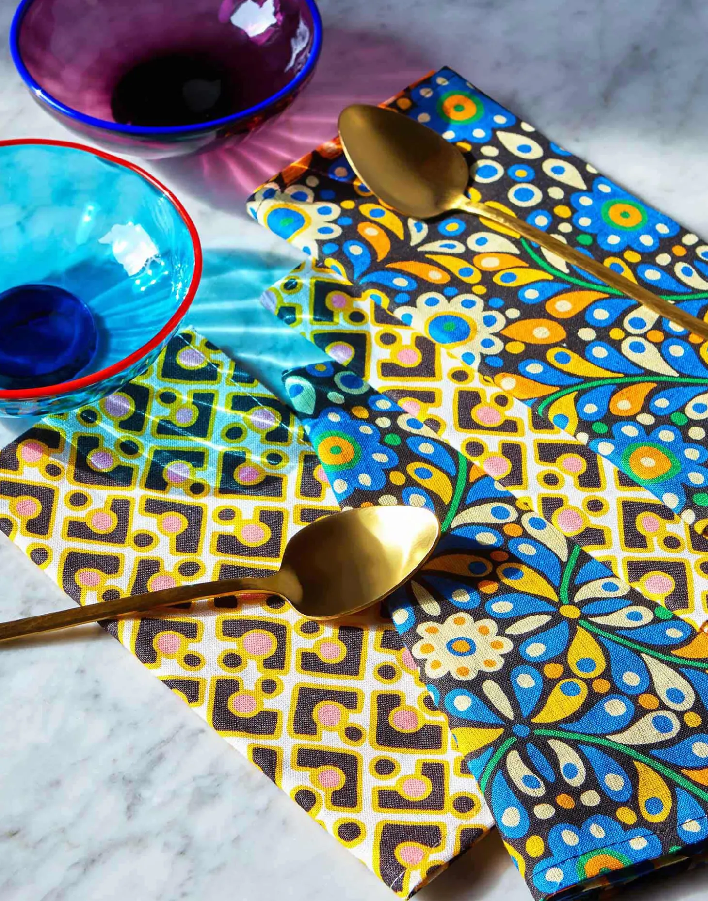 Large Napkins Set Of 2Puzzle Rosa in Linen