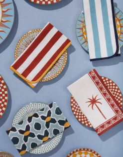 Large Napkins Set Of 2Riviera Sky Blue in Linen