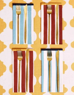 Large Napkins Set Of 2Riviera Sky Blue in Linen