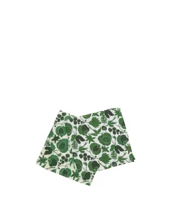 Large Napkins Set Of 2Wildbird Verde Small in Linen