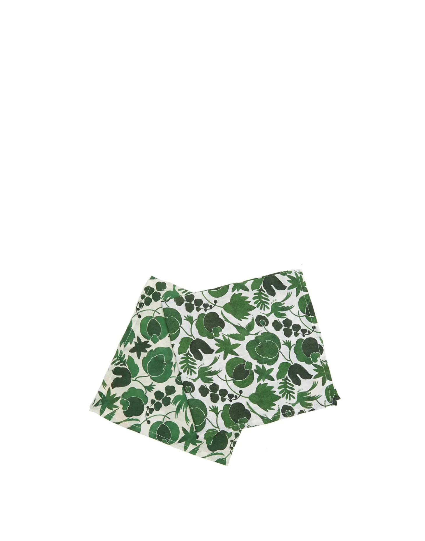 Large Napkins Set Of 2Wildbird Verde Small in Linen