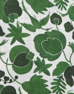 Large Napkins Set Of 2Wildbird Verde Small in Linen