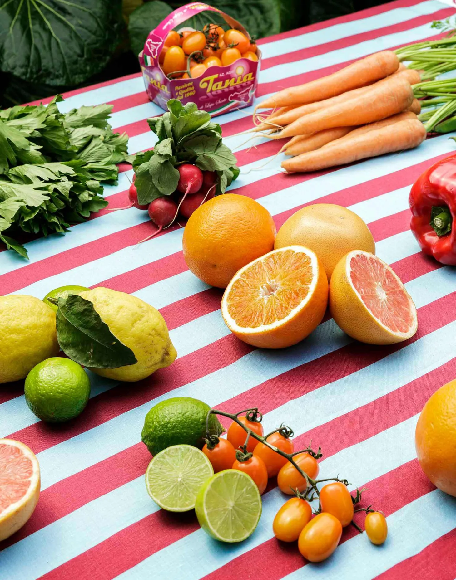 Large Tablecloth (180x350)Riga Bordeaux - Azzurro (Placée) in Linen