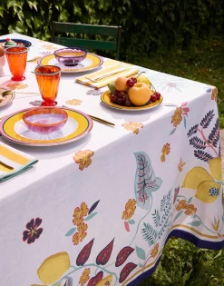 Large TableclothBotanical (Plac&eacute;e) in Linen