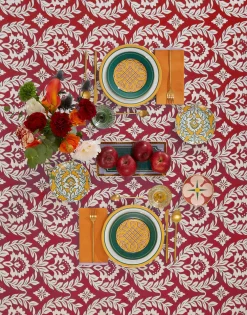 Large TableclothGarland Bordeaux in Linen