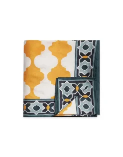 Large TableclothPlaza Yellow in Linen