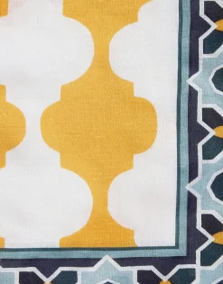 Large TableclothPlaza Yellow in Linen