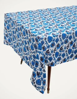Large TableclothWildbird Blu in Linen