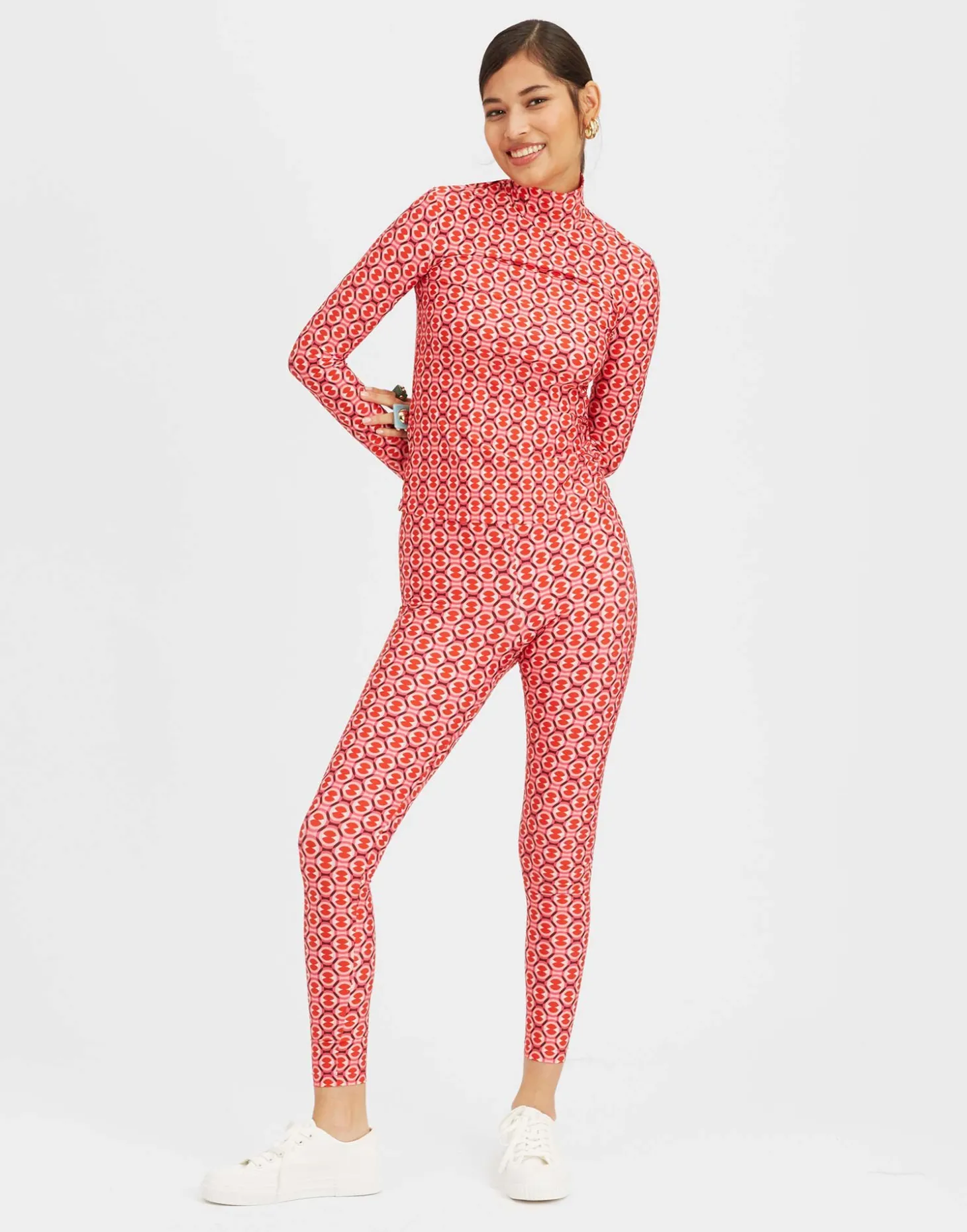 LeggingsSugar Rush Red in Skinny Jersey