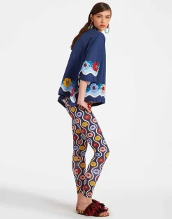 LeggingsWhitsun Mini Blue in Skinny Jersey