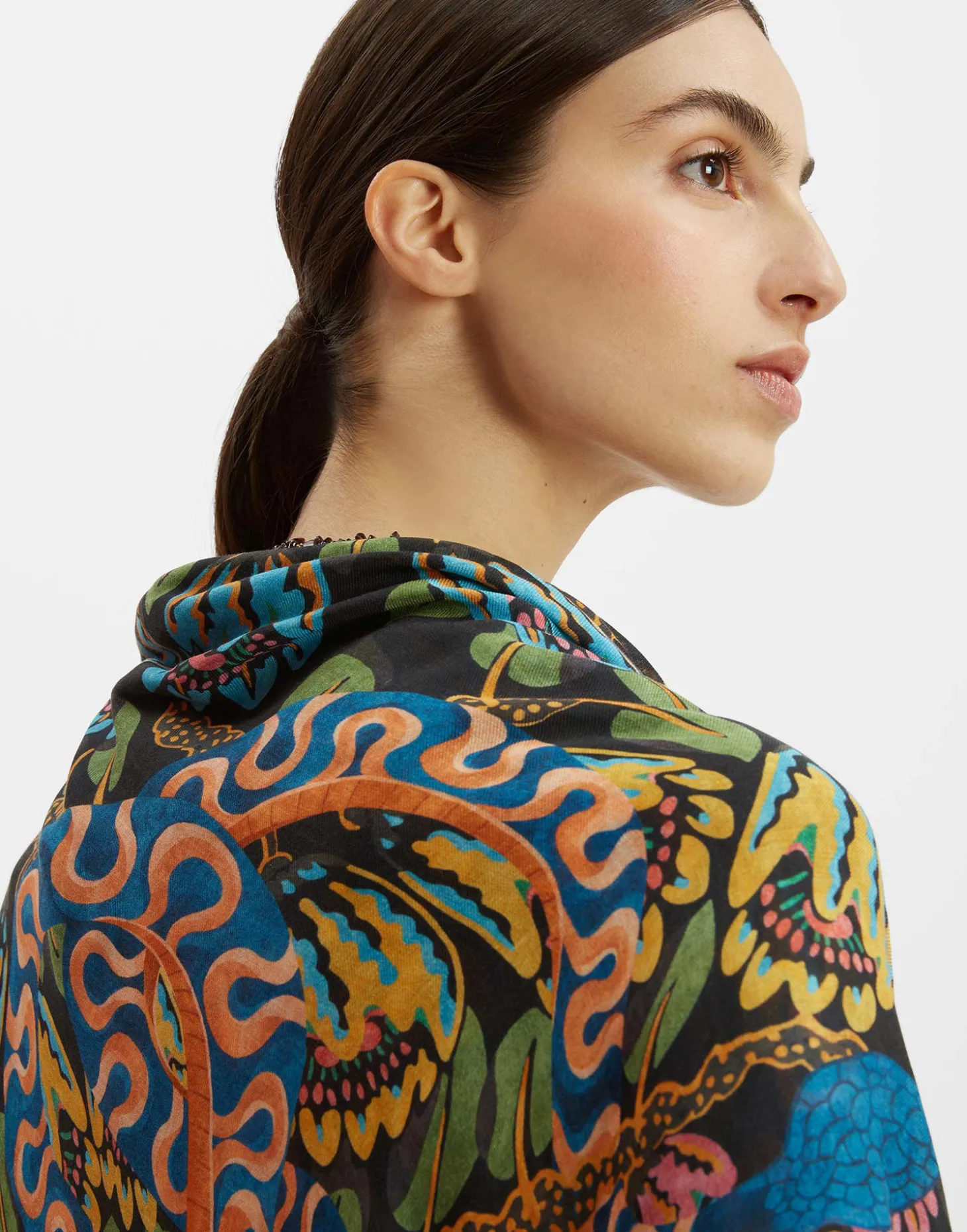 Light ScarfEve Black in Wool Modal