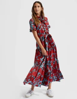 Long and Sassy DressLilium Turchese in Silk Twill