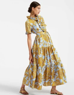 Long And Sassy DressTangle Light Blue in Silk Twill