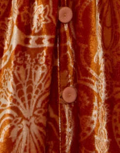 Long Camerino DressBanquet Orange in Devor&eacute;