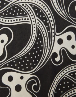 Long Sleeve Swing DressAperol Black & White in Flowy Jersey