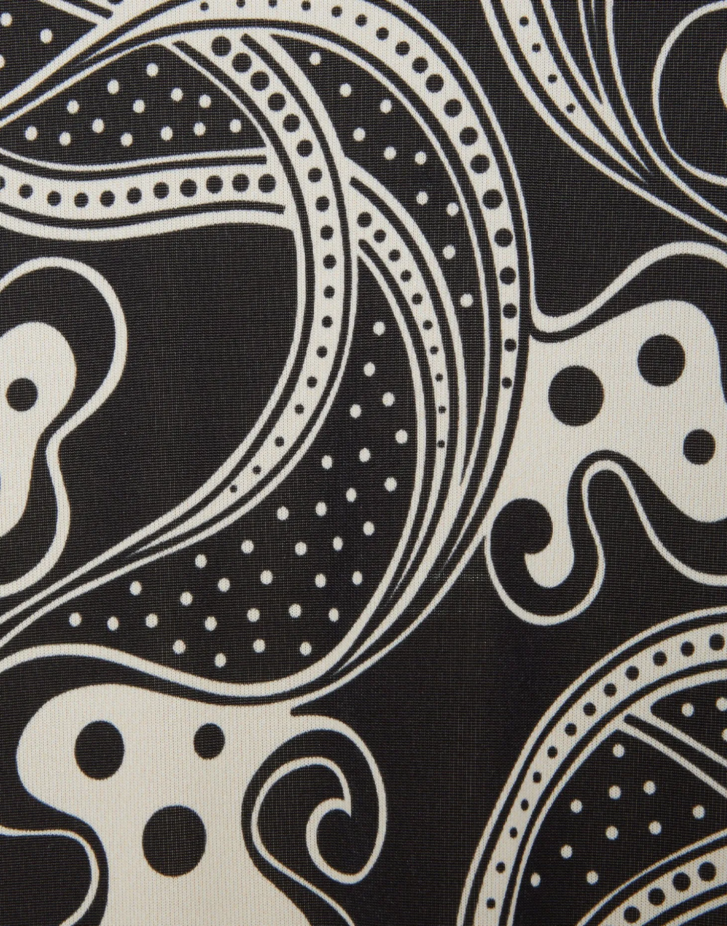 Long Sleeve Swing DressAperol Black & White in Flowy Jersey