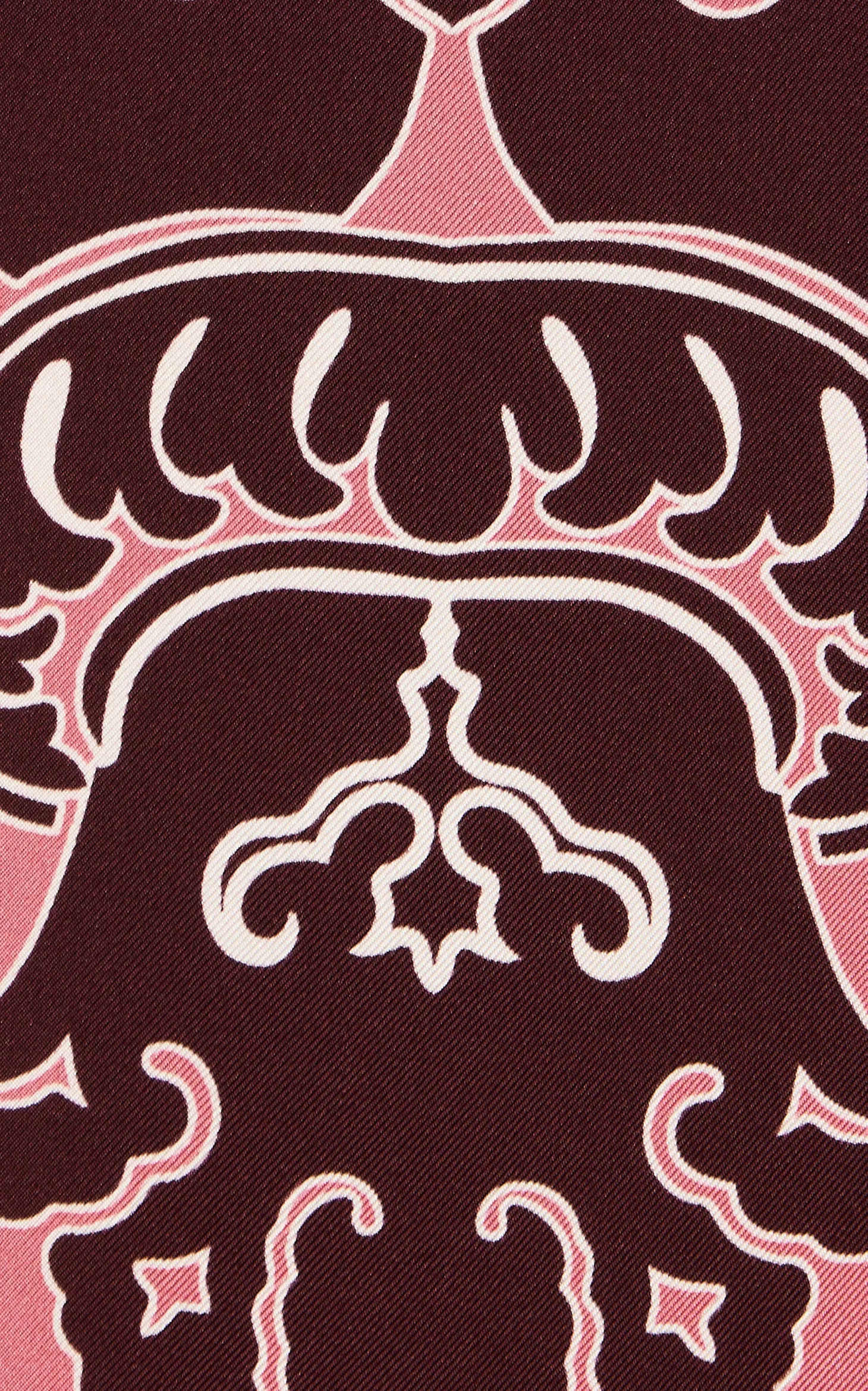 Long Sleeve Swing DressOltrarno Placée Pink in Silk Twill