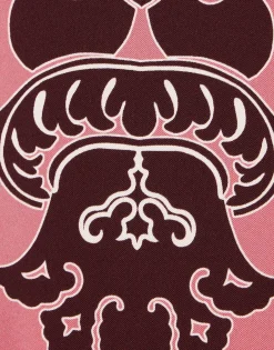 Long Sleeve Swing DressOltrarno Placée Pink in Silk Twill