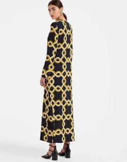 Long Sleeve Swing DressTackle Black in Sabl&eacute;