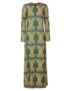 Long Sleeve Swing DressTiger Tiles in Sablé