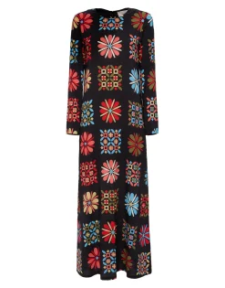 Long Sleeve Swing DressVetrata Grande in Sable