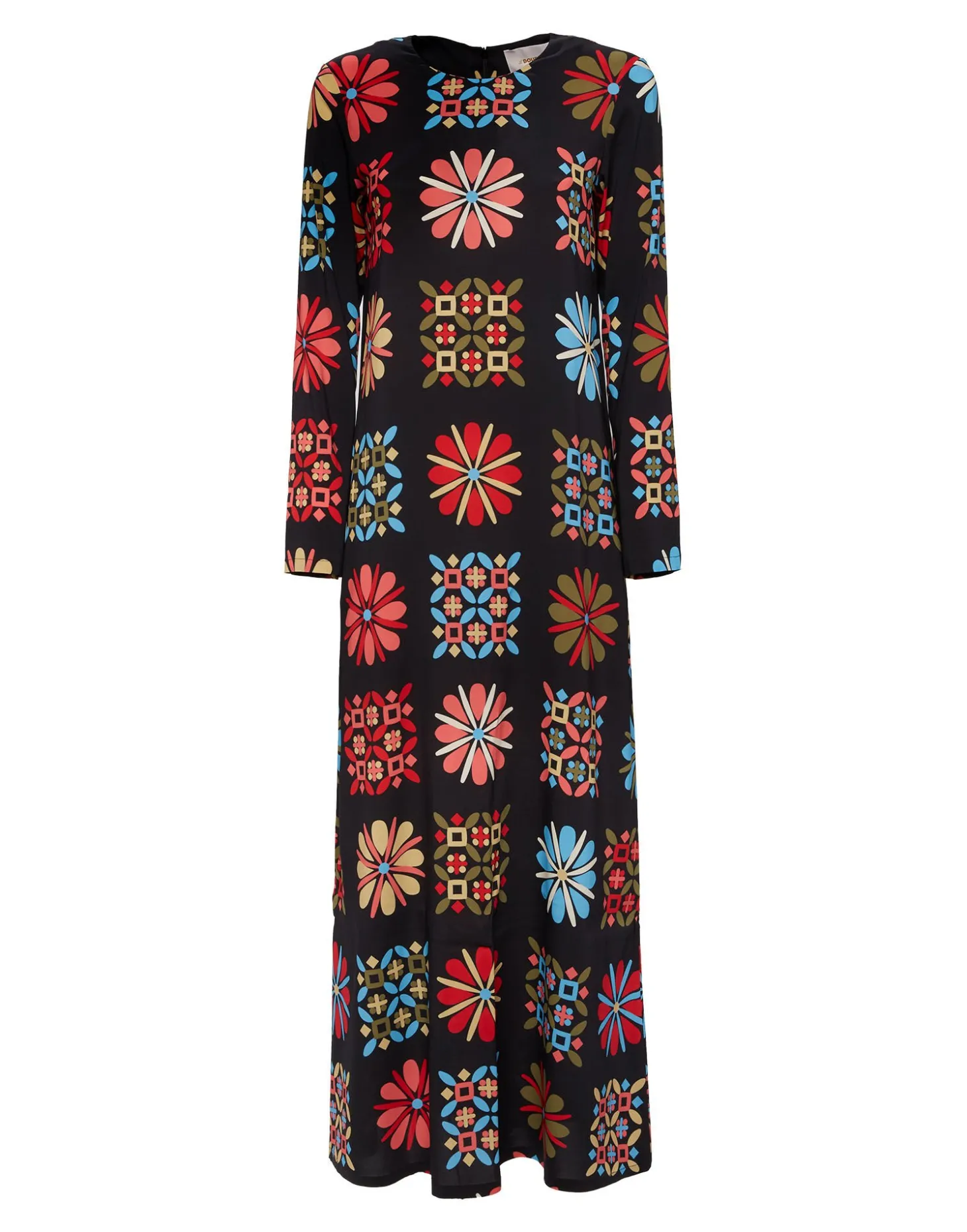 Long Sleeve Swing DressVetrata Grande in Sable