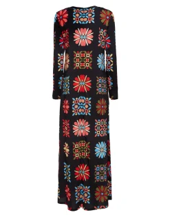 Long Sleeve Swing DressVetrata Grande in Sable