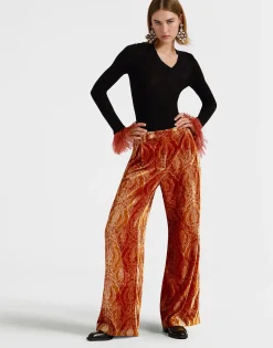 Loose PantsBanquet Orange in Devor&eacute;