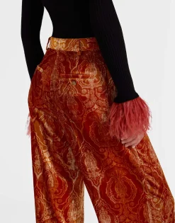 Loose PantsBanquet Orange in Devor&eacute;