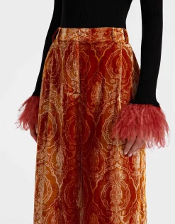 Loose PantsBanquet Orange in Devor&eacute;