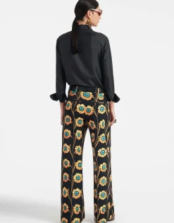 Loose PantsDaisychain Black in Compact Jersey