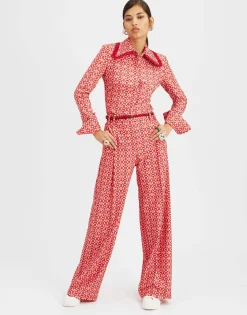 Loose PantsSugar Rush Red in Compact Jersey