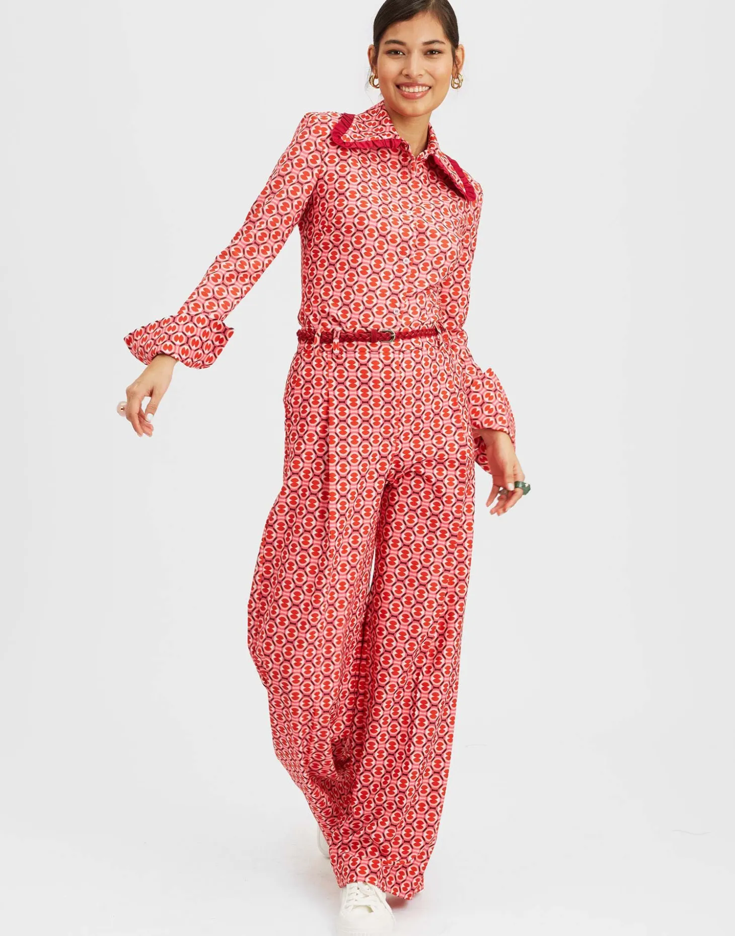 Loose PantsSugar Rush Red in Compact Jersey