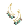 Luna EarringsSolid Acquamarine in Gold Plated Brass