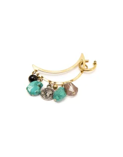 Luna EarringsSolid Acquamarine in Gold Plated Brass